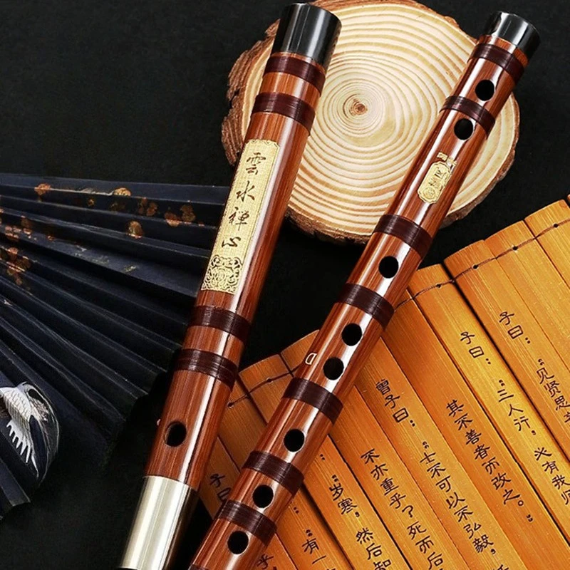 Professional Flute F/C Key Chinese Transverse Flute Beginner Adult Blowing Wind Musical Instruments Detachable Bamboo Flutes