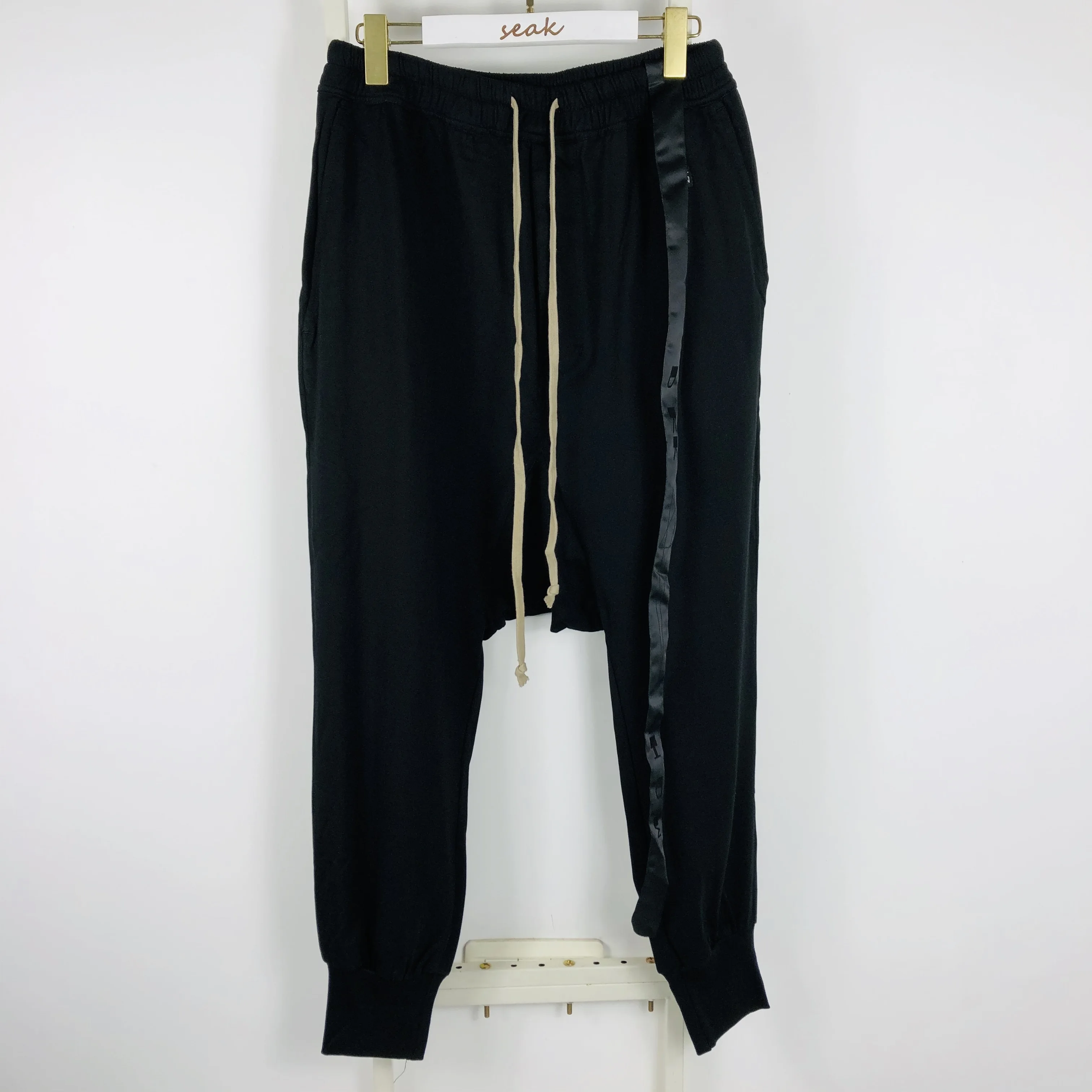 Owen Seak ผู้ชาย Casual ฮัลเลนกางเกงผ้าฝ้าย100% Gothic Men Sweatpants เสื้อผ้าฤดูร้อนน้ำหนักเบาผู้หญิงหลวมกางเกงขนาด XL