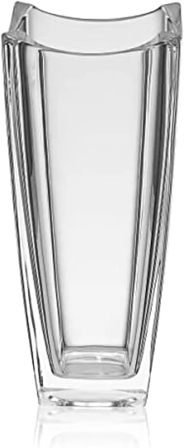 

Элегантная хрустальная ваза 11,75 дюймов, бессвинцовая прозрачная стеклянная ваза для цветов для домашнего декора, свадебный подарок