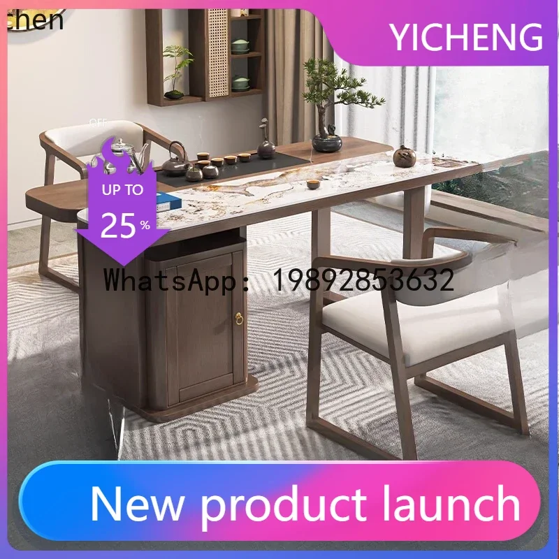 

A2-26 tea table and chair combination modern simple solid wood Kung Fu tea table office home balcony tea