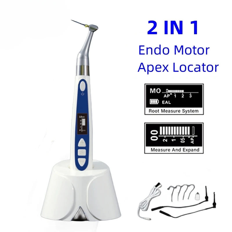 Dentals Wireless Endomotors With Built-in Apex Locators Cordless Endodontics Motors with 1:1 Contras Angle Dentistrys Equipment