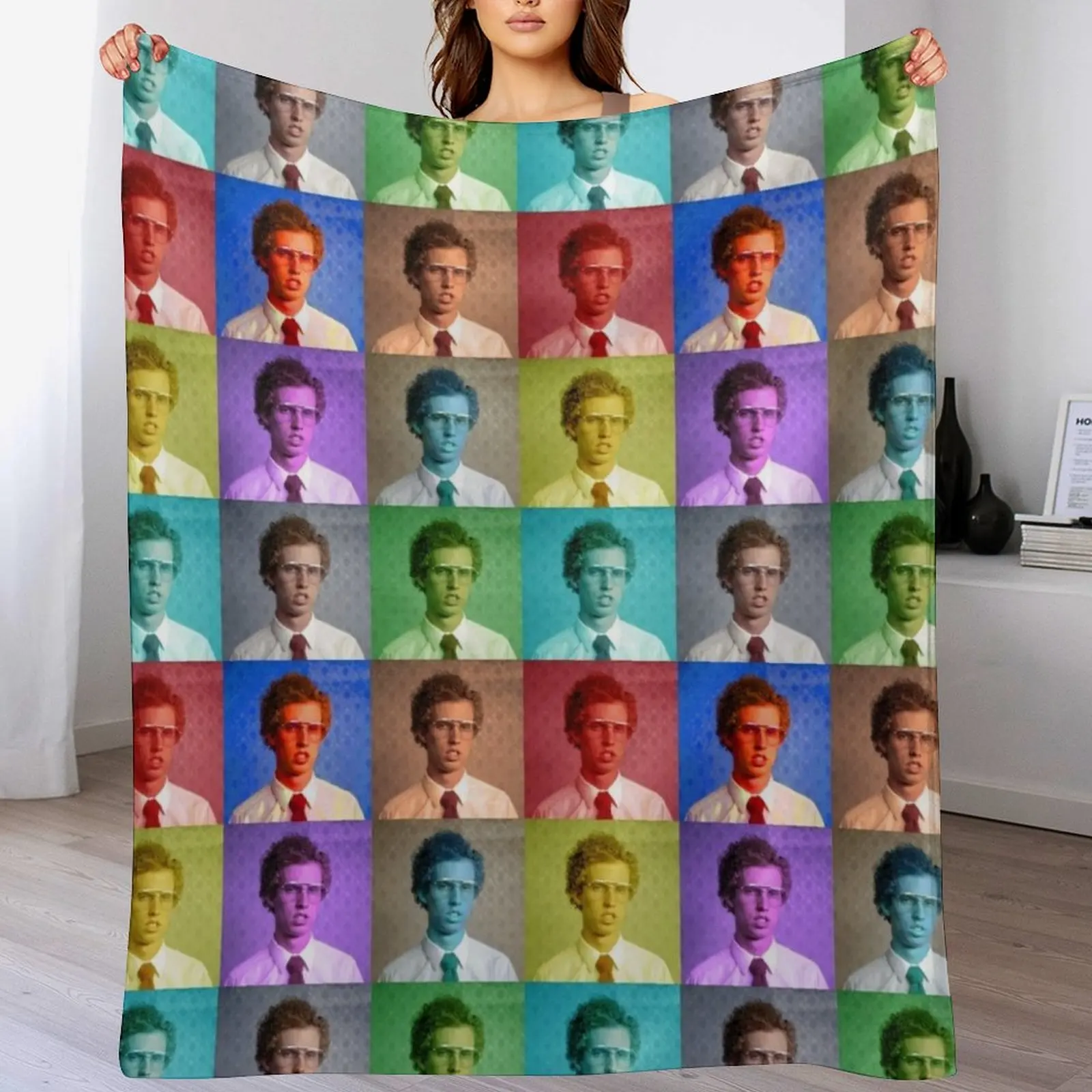 

Napoleon Dynamite Collage Throw Blanket warm for winter Personalized Gift for sofa Soft Plush Plaid Blankets