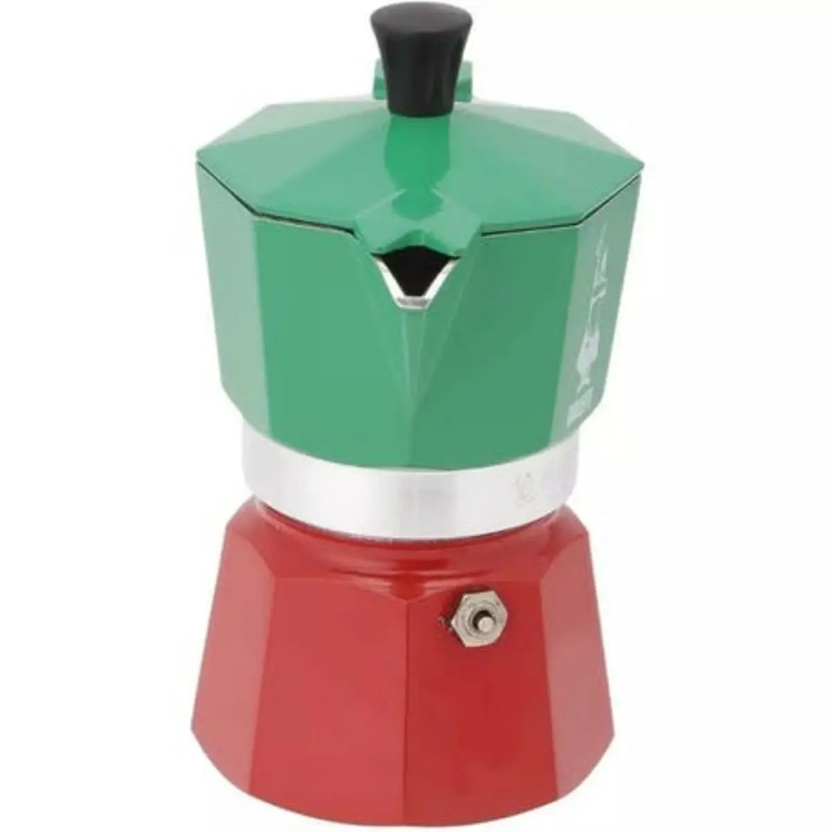 Bialetti Express Italia 3 Cup Tricolore Moka Pot Espresso Percolator Brewer Kitchen Household Outdoor Cafe Tools Aluminum