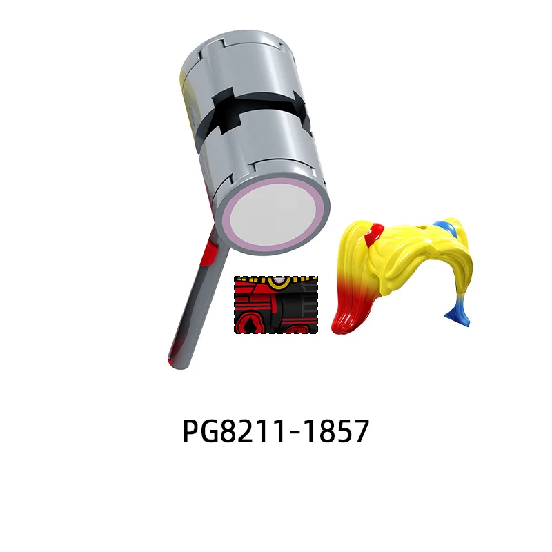 The PG8211 Weapons Pants Hair Parts Action Figures Hammer Dart Cloak Stick Sword Model Blocks MOC Bricks Set Gifts Toys