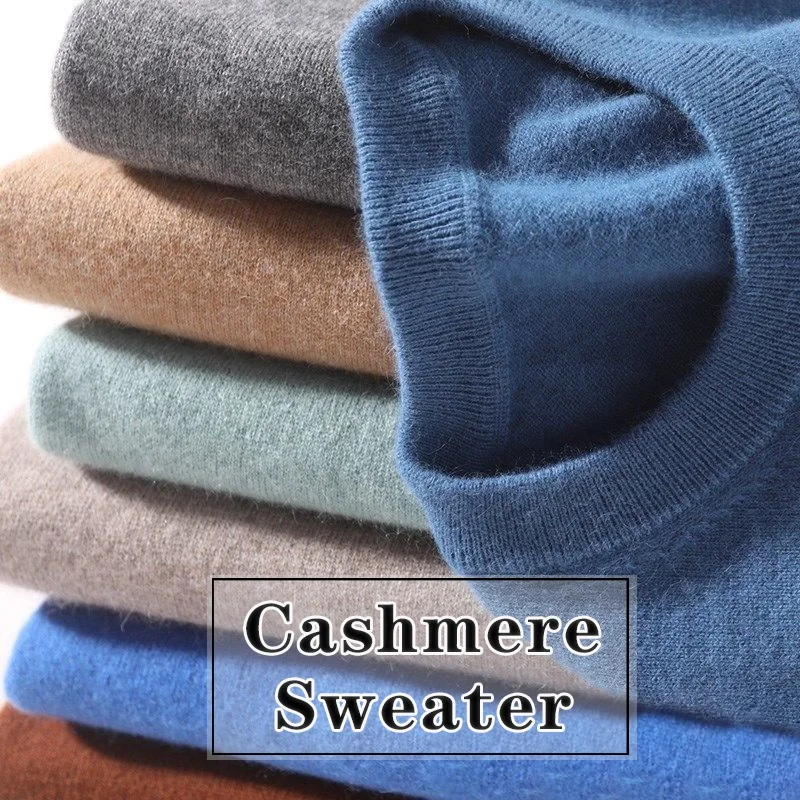

Мужской шерстяной кашемировый свитер, пуловеры с круглым вырезом, вязаные свитера, осень-зима, высококачественные джемперы с длинными рукавами, топы, трикотаж, мужской 3XL