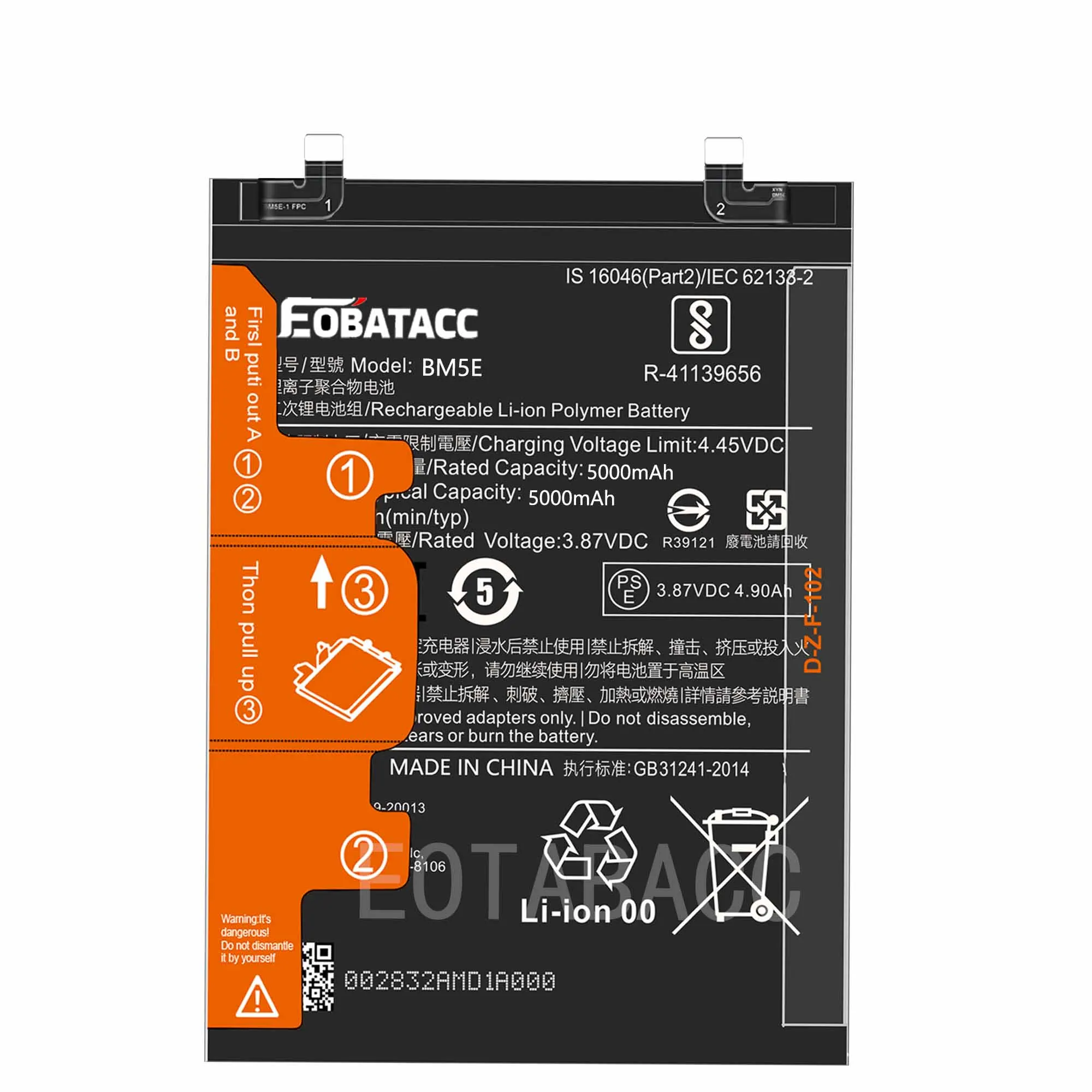 EOTABACC 100% New Original Battery BM5E For XIAOMI K50 PRO Battery +Tools