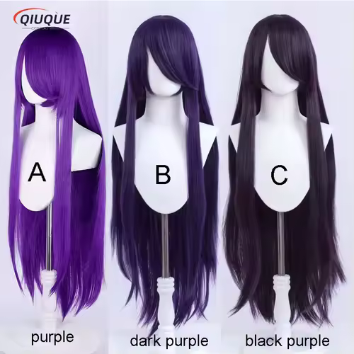 80 Colors 100cm Long Straight Cosplay Wig Anime Compatible Universal Omopinenet Heat Resistant Synthetic Hair Wigs + Wig Cap - Image 25
