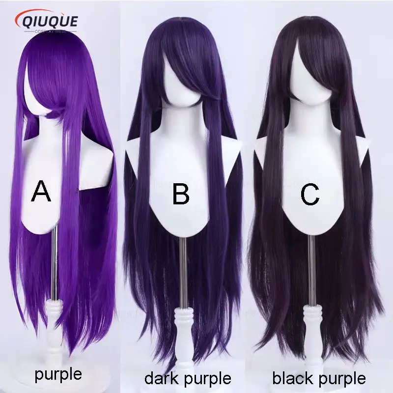 80 Colors 100cm Long Straight Cosplay Wig Anime Compatible Universal Omopinenet Heat Resistant Synthetic Hair Wigs + Wig Cap - Image 25