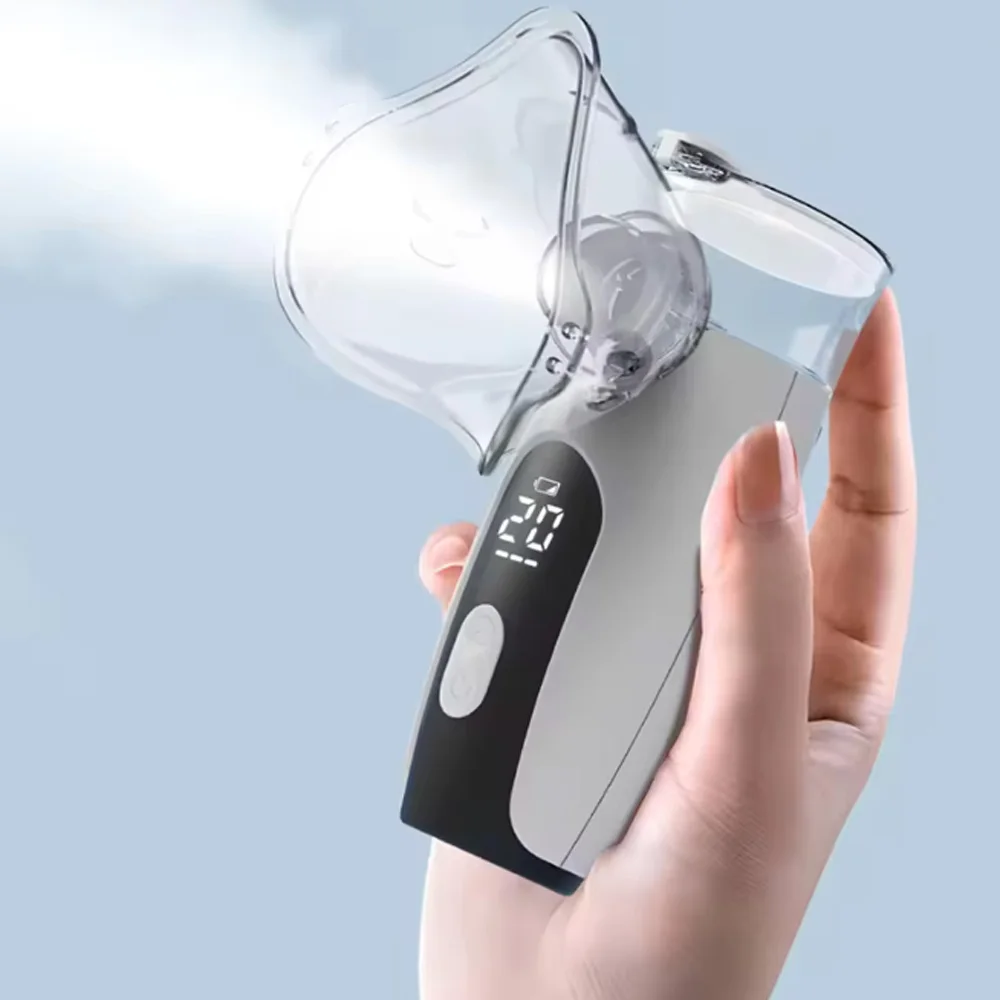 Atomizador inhalador, nebulizador de malla portátil para adultos y niños, Humidificador médico de mano, Nebulizador silencioso, Humidificador inhalador