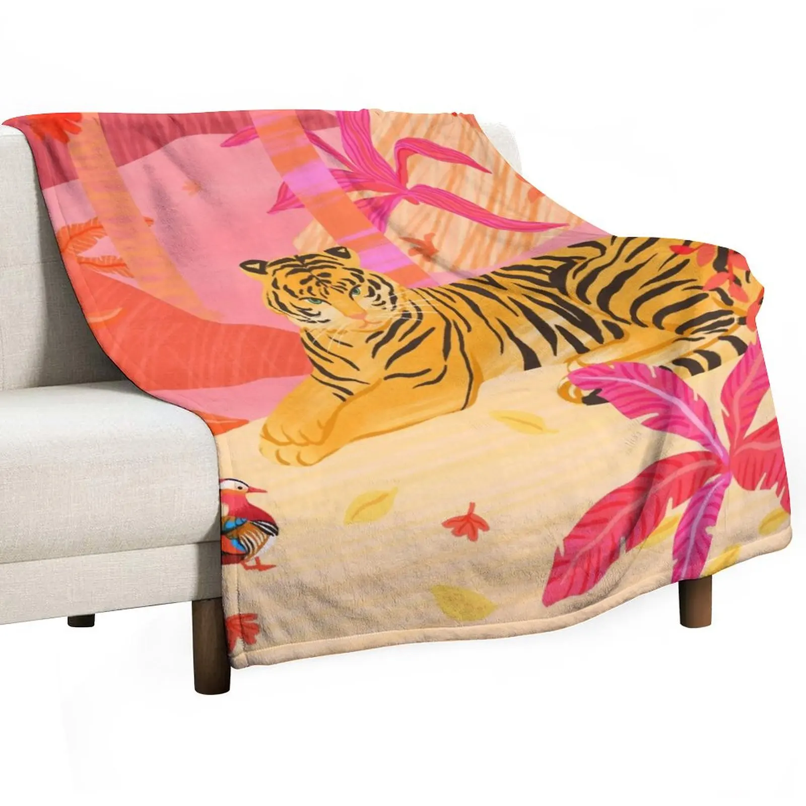 Tiger-und Mandarinen enten werfen Decke Luxus verdicken warm für Winter decken