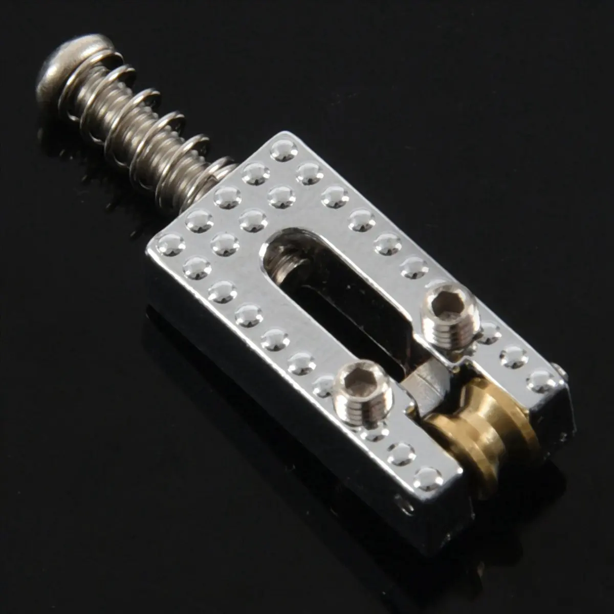 

TUREBG 60 Roller Bridge Tremolo Saddles with Wrench for Fender Strat Tele Electric Guitar Chrome Color