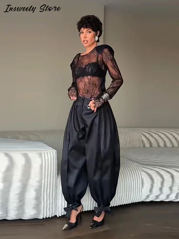 Прозрачная кружевная блузка Fashion