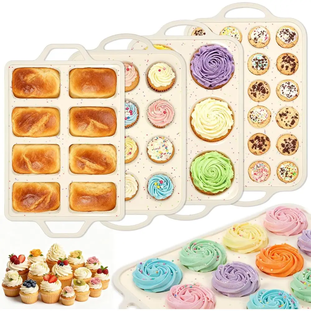 

Набор силиконовых кастрюль для Bg, мини-кастрюля для кексов или Bg с усиленным металлом, антипригарная кабина, мини-муфін, круглые кастрюли, форма для кексов Bg