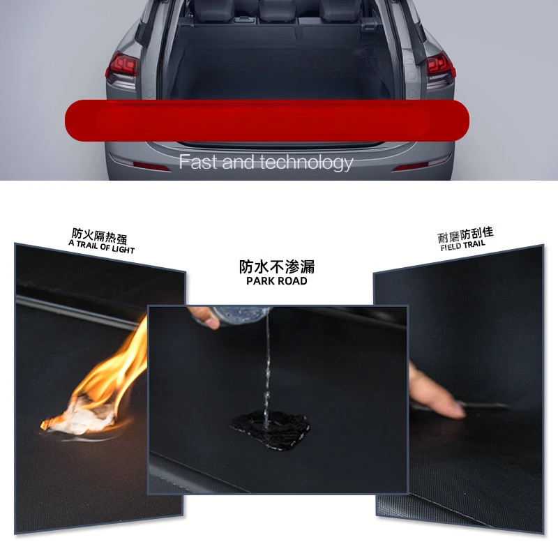 Trunk Cargo Cover For Honda FIT JAZZ 2002-2007 Security Shield Rear Luggage Curtain Retractable Partition Privacy Car Accessorie