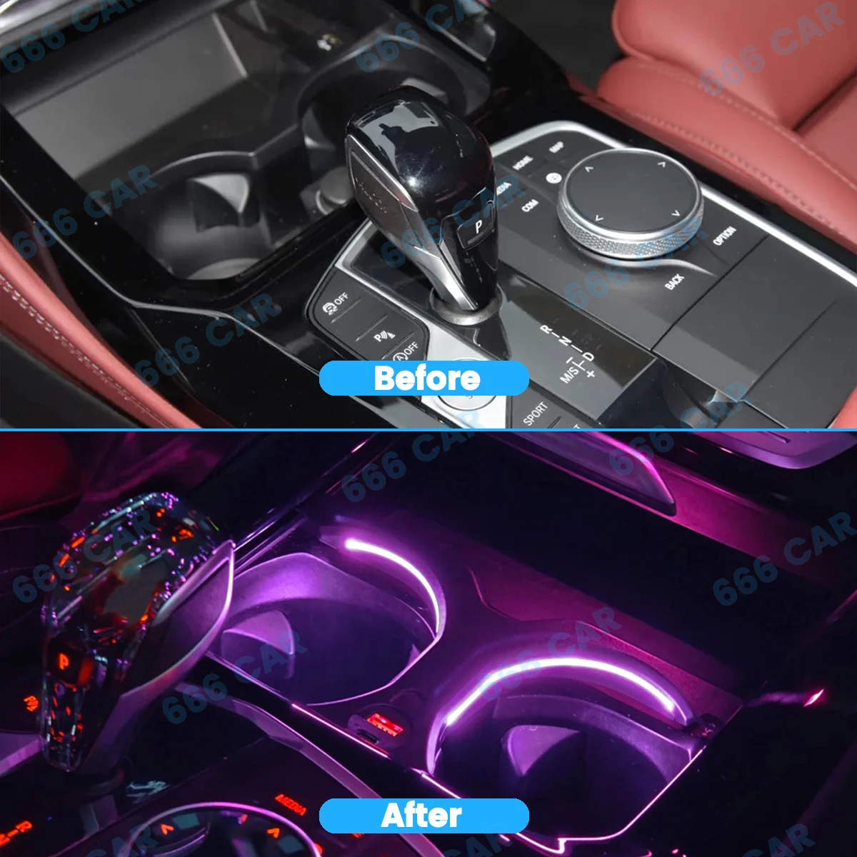 11 Colour LED Cup Holder Light For BMW X3 X4 iX3 X3M X4M G01 G02 Cup Holder Lamp Ambient Light Upgrade Automobiles And Spars