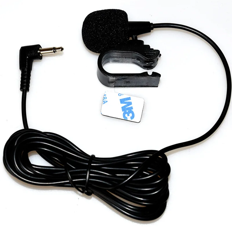 In Car Microphone 3.5mm Clip Jack Plug Mini Mic Adhesive In Car Microphone For Bluetooth Communication External GPS Navigator