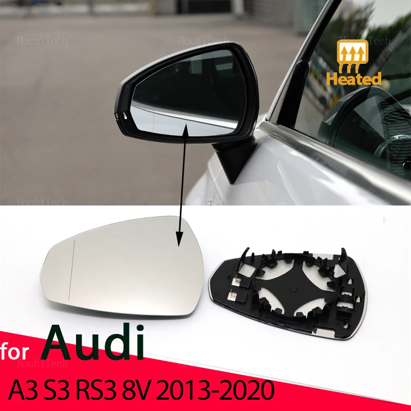 

Замена стекла зеркала с подогревом левой и правой стороны для Audi A3 S3 RS3 RS A S 3 2013-2020, аксессуары 8 В 0857535 Д, 8В 0857536 Д