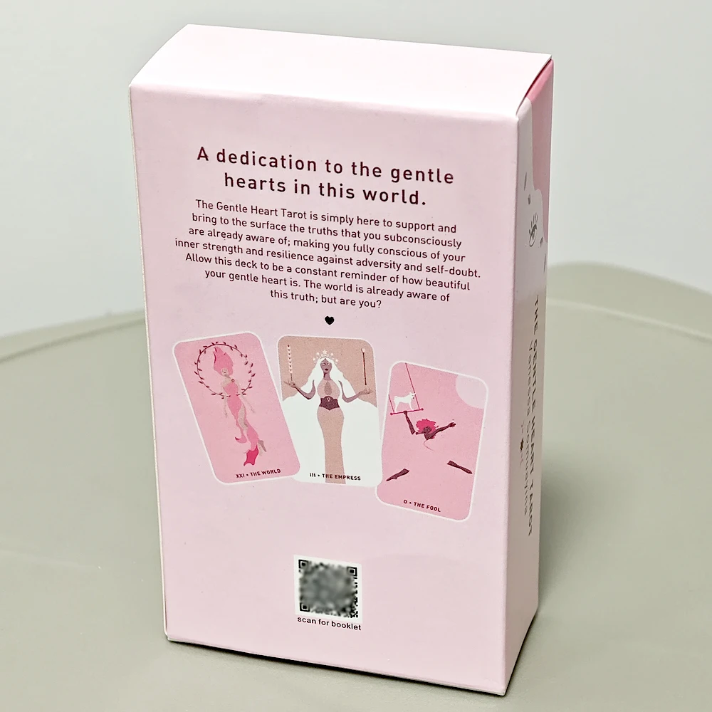 10.3*6cm 젠틀 하트 타로 78 Pcs 핑크 카드는 표면에 가져옵니다. 순조롭게 이미 가치가 있습니다.