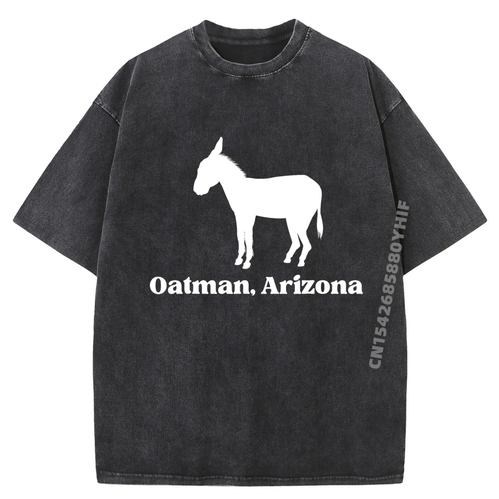 

Loose Washed Shirt Oatman Arizona With Donkey Souvenir Free Shippping Items Lowest Prices Men Halloween Printed Tees