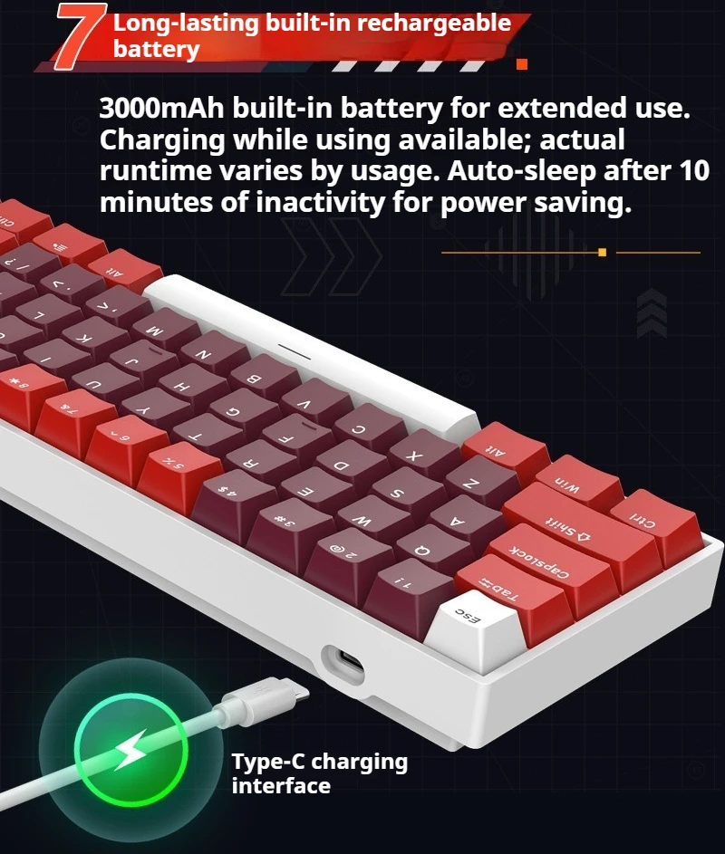 K33 clavier mécanique 2.4G sans fil/Bluetooth/filaire 61 touches 70% disposition 0.01mm prise chaude PCB RGB jeu clavier personnalisé