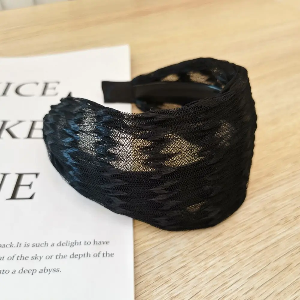 Tocado sencillo a la moda, tela de borde ancho de Color sólido, regalo para mamá, diadema de estilo coreano, banda para el cabello para mujer con aro para el cabello dentado