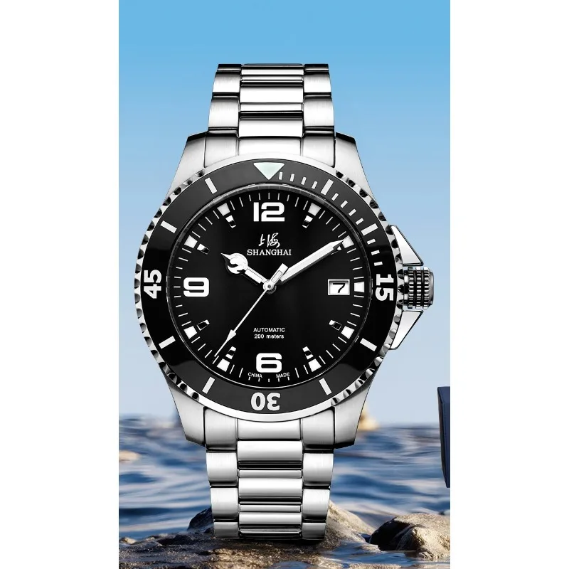 Time Island Watch 1 Store Shanghai Watch Men's Mechanical Watch 200m Deep Diving Swimming Luminous Sports Watch