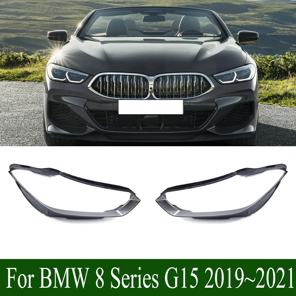 

For BMW 8 Series G15 2019~2021 Front Headlamp Cover Lamp Shade Headlight Shell Lens Replace Original Lampshade Plexiglass