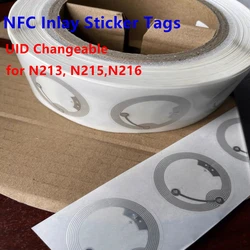 NFC RFID-labels voor Ntag213 Ntag215 Ntag216 UID verwisselbare inleg zelfklevende sticker NFC-tags