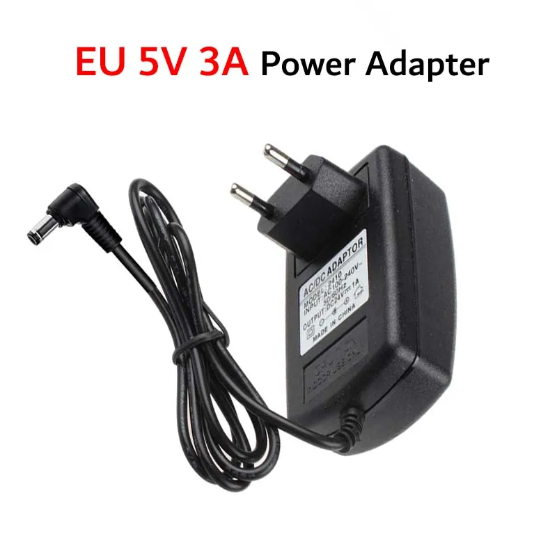 15 واط الاتحاد الأوروبي 5 فولت 3A محول التيار الكهربائي 2.1 مللي متر * 5.5 مللي متر 90 درجة موصل الإضاءة محول التيار المتناوب 110 ~ 220 فولت إلى تيار مستمر 5 فولت ل LED كاميرا تلفزيونات الدوائر المغلقة