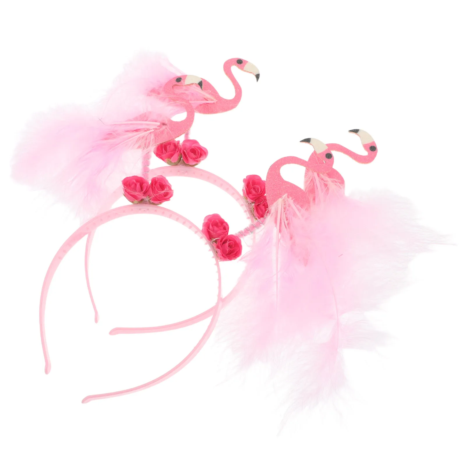 

2pcs Flamingo Headband Hawaii Summer Carnival Hair Accessories Plastic Cartoon Luau Party Hat Women Costume Decorations Hawaiian