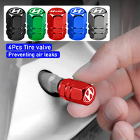 4Pcs 3D Metal Car Tire Valve Caps Wheel Dust Cover For Hyundai Genesis N-LINE I10 I20 I30 I40 IX20 IX35 Kona Getz Veloster