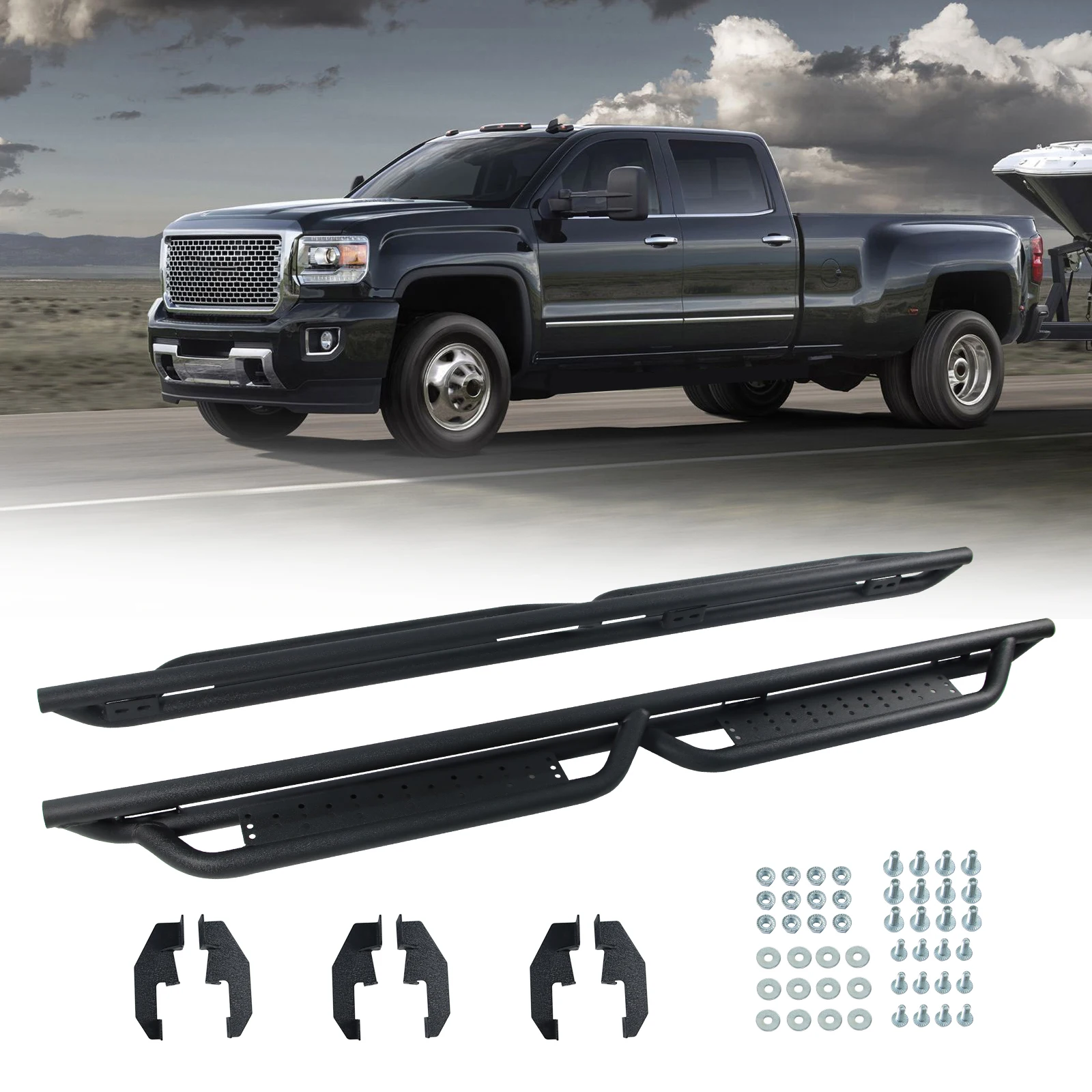 

Running Boards for 2019-2023 Silverado/ Sierra 1500 Crew Cab 20-23 2500HD 3500HD