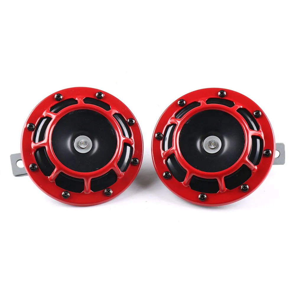

1Pair Car Horns Super Loud Aluminum Alloy High Low Tone Horns Suitable for Cars Motorcycles Trucks Delay Relay Auto Modification