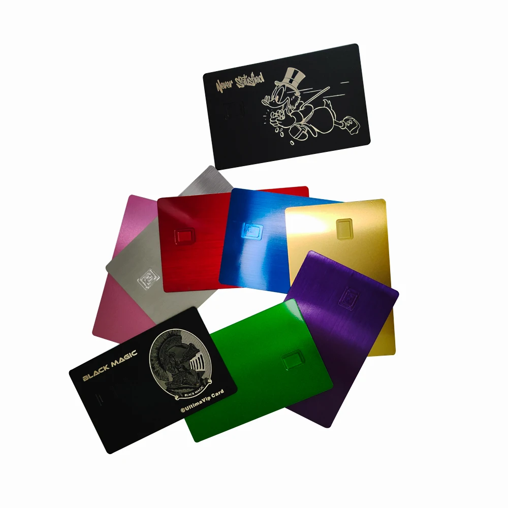 Metal Business Gift Card, In Credit Card Size, Comes In A Variety Of Blank Colors and Is Customizable With Diy Laser Engraving
