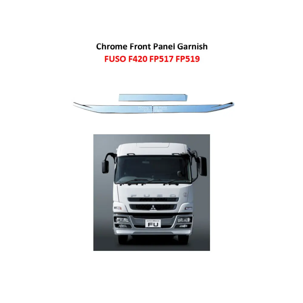 FDONG 1 Set 3 Pcs Chrome Front Panel Garnish for FUSO F420 FP517 FP519