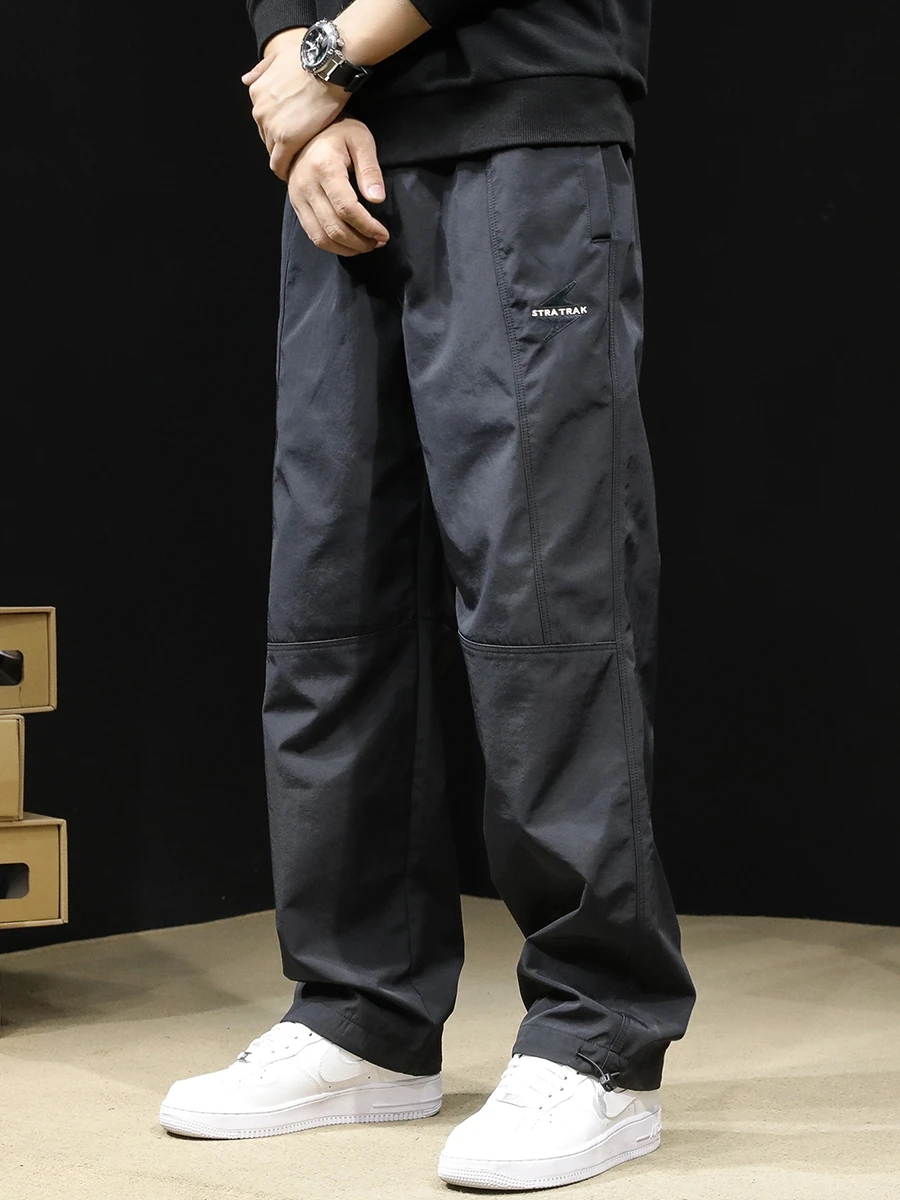 

Мужские повседневные брюки для весны и осени, уличные, ветрозащитные, водонепроницаемые, прямого кроя, длиной до щиколотки, модные рабочие брюки