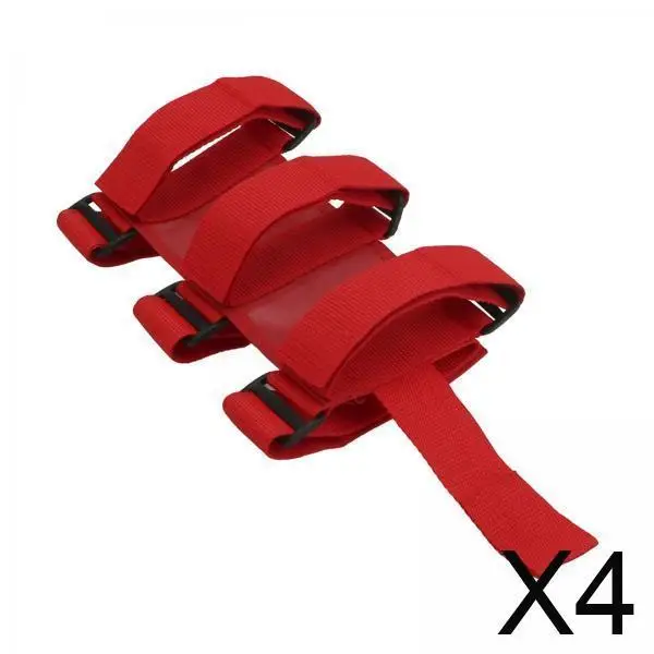 4x Universal Adjustable Roll Bar Mounted Holder Strap Mounting