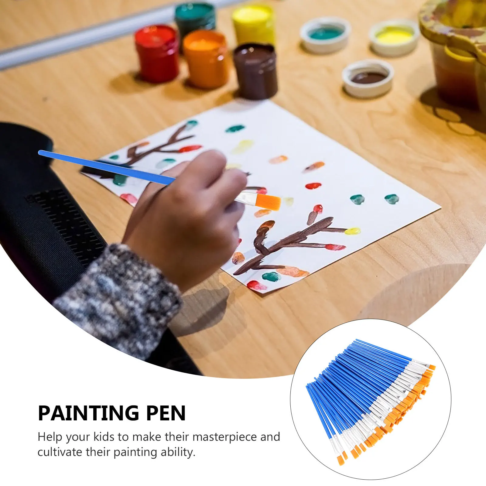 

200Pcs Painting Brushes Art Set Durable Nylon Plastic Multi-Function Watercolor Drawing Tools Artist Brush