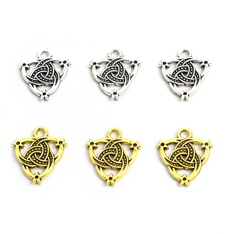 20pcs Feature Celtic Knot Alloy Charms Retro Symbol of Strength Openwork Pendants For DIY Necklace Bracelet Earrings Amulet