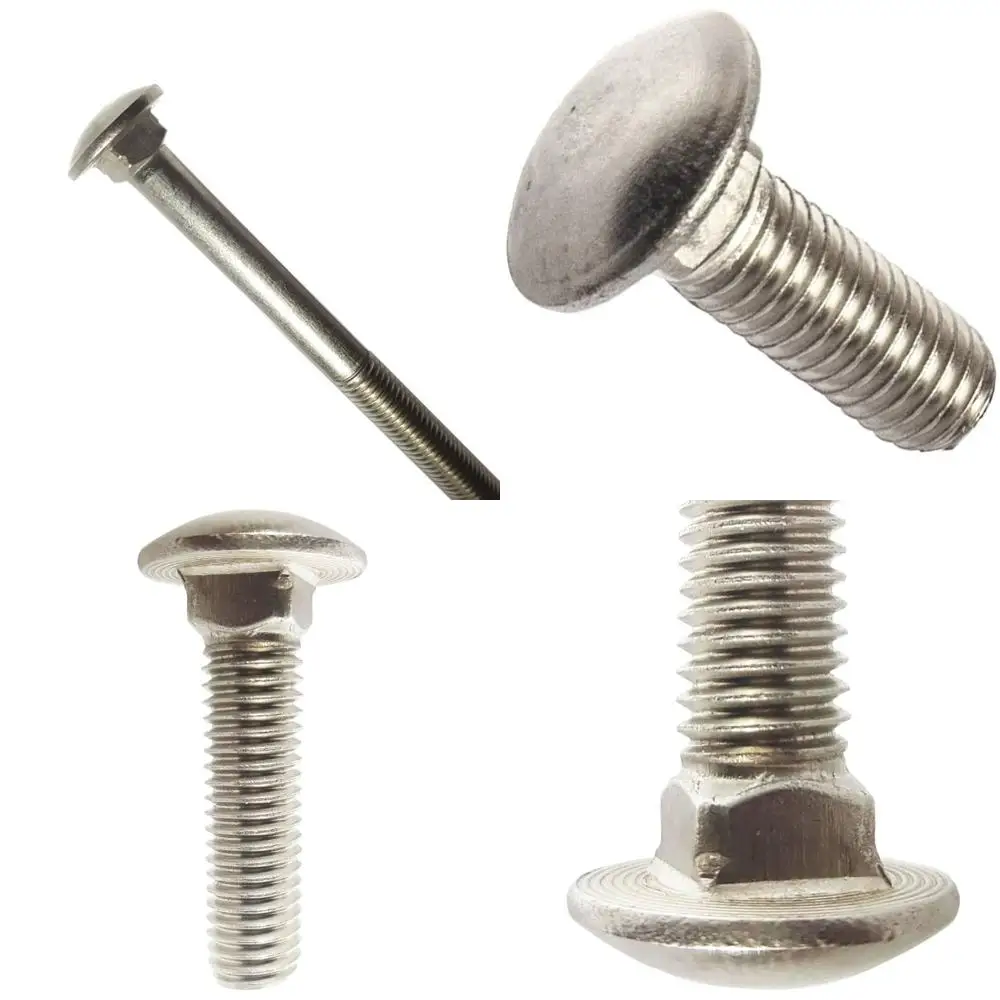 

Stainless Steel 18-8 Partial Thread Round Head Square Neck Flat Point Carriage Bolts, 5/8-11 x 12, Quantity 5, Plain Finish Long
