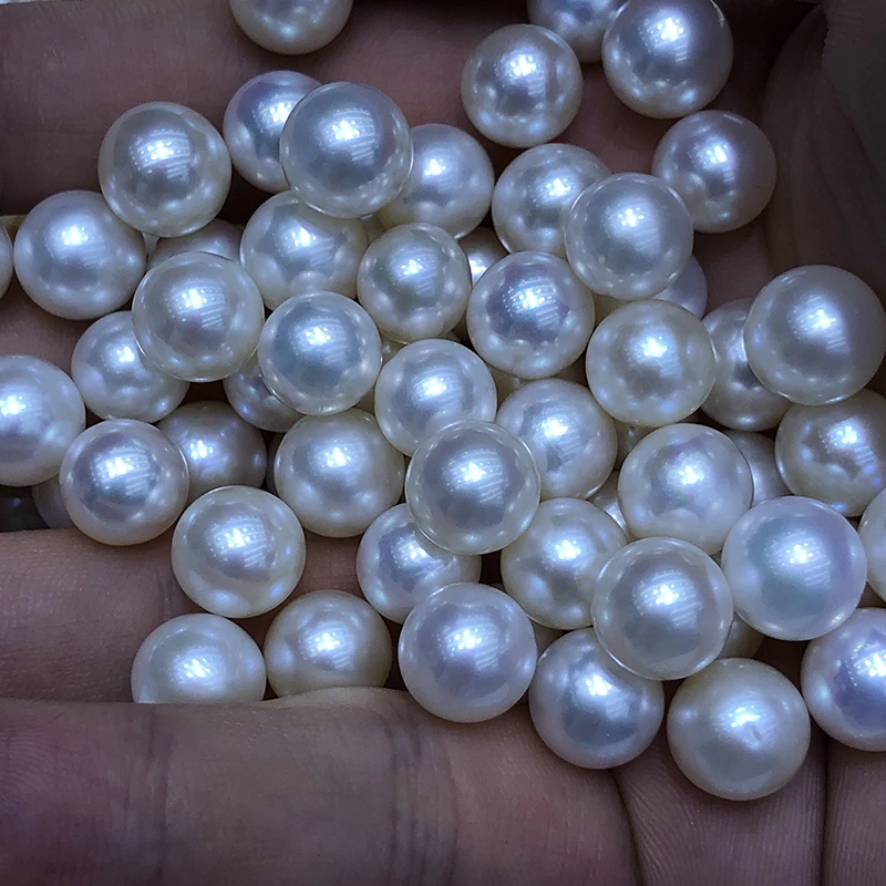 wholesale white 9.5-10mm big round freshwater pearl beads good luster