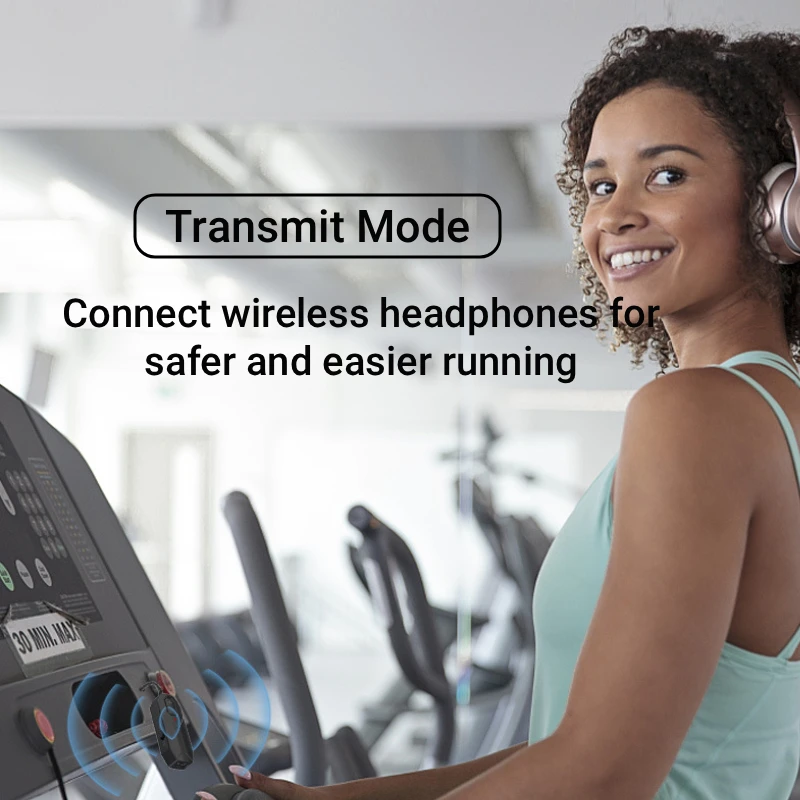 블루투스 5.4 오디오 송수신기 3.5MM AUX HiFi 스테레오 음악 무선 오디오 어댑터 (TV, PC, 비행기, 자동차용 마이크 포함)