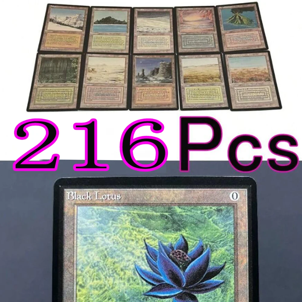 216 قطعة من بطاقات التجميع السحرية الزرقاء P9 بطاقات الوكيل المزدوجة لاند جلب الصدمات الأرضية MTG