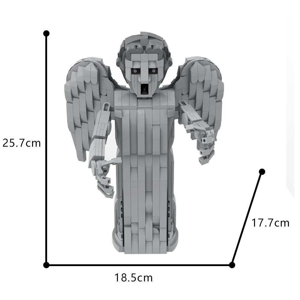 MOC The Weeping Angels Model Bricks Sad Angel Action Figure Building Blocks Decoration Assembly Toy Creative Kid Gift