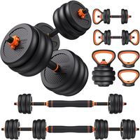 6 in1 Home Fitness Gym Weight Set Multifunctional Home Gym Dumbbell Barbell Set 10kg 15kg 20kg 30kg 40kg Adjustable Dumbbell Set