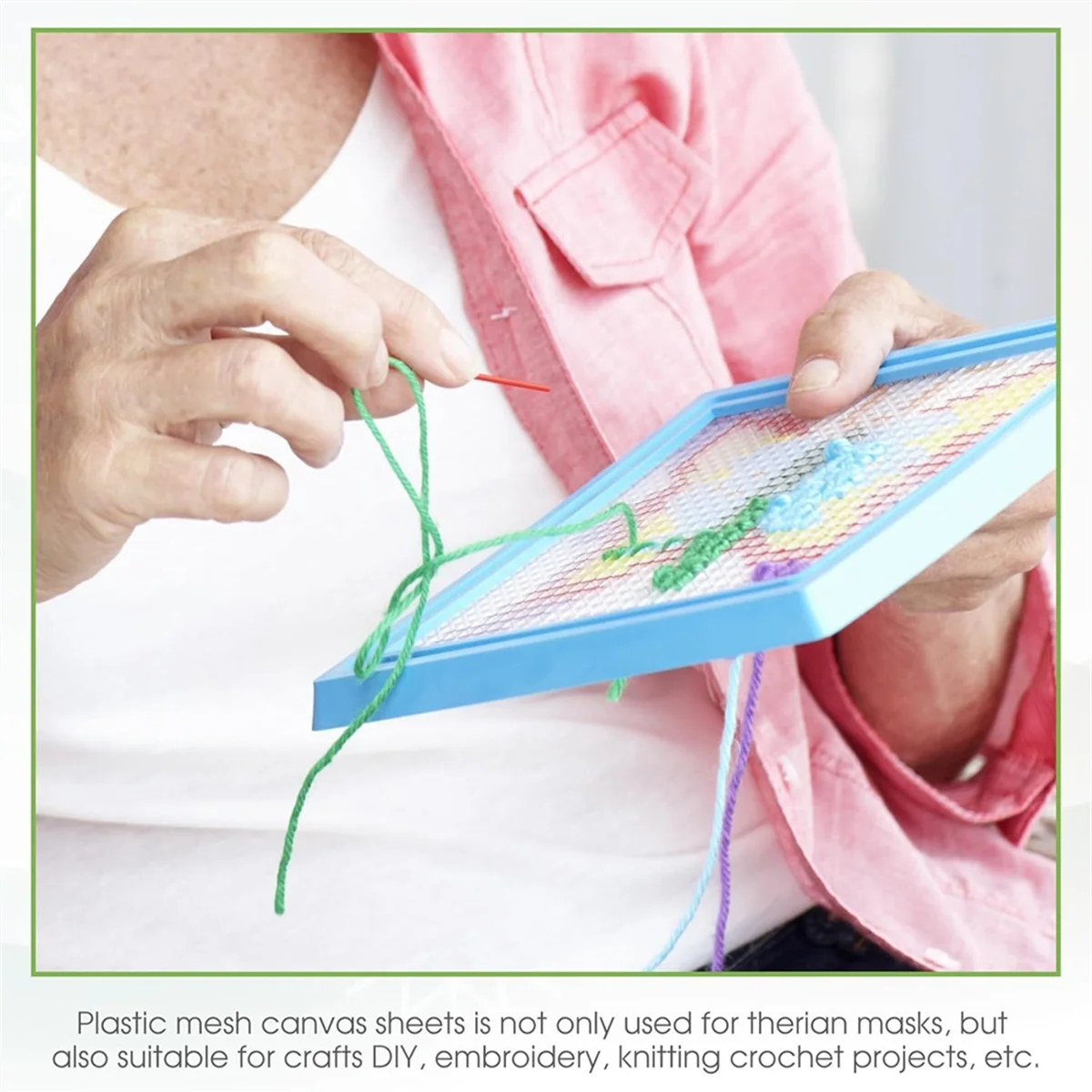24 ชิ้นตาข่าย 7.9x5.9 นิ้ว DIY Therian หน้ากากวัสดุชุดพลาสติกตาข่ายแผ่นสําหรับ DIY หัตถกรรม make ชุด