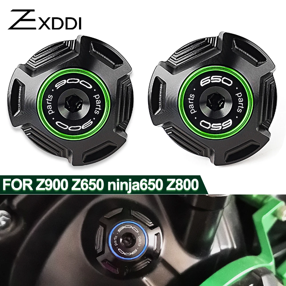 

ZEXDDI Oil Filler Cap For Kawasaki Z900 Z900 RS Z800 Z650 ninja650 Motorcycle CNC Engine Oil Screw protection accessories moto