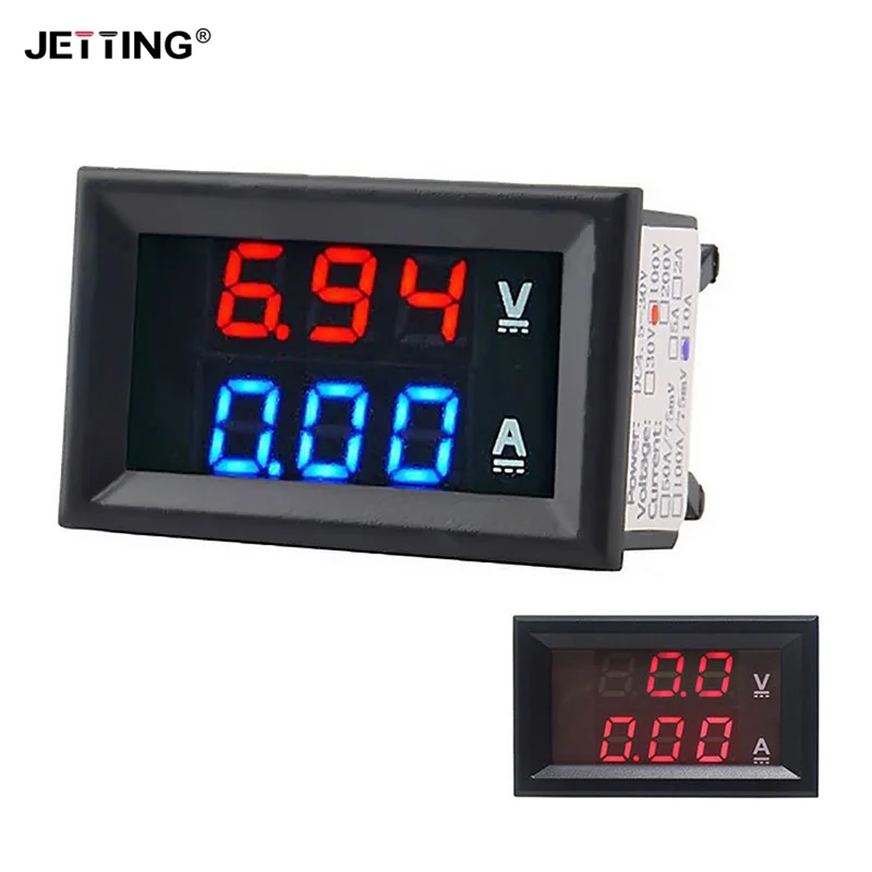 DC 0-100V 10A Digital Voltmeter Ammeter Dual Display Voltage Detector Current Meter Panel Amp Volt Gauge 0.28\