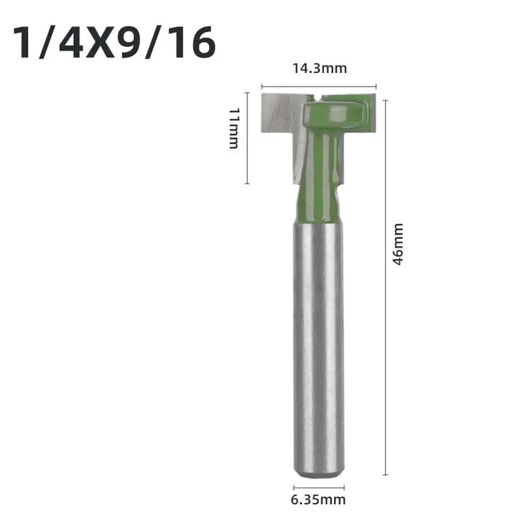 6.35mm 1/4inch Shank T-Slot Cutter Router Bit T Slotting Milling Cutter For Solid Wood Particle Board Woodworking Tools