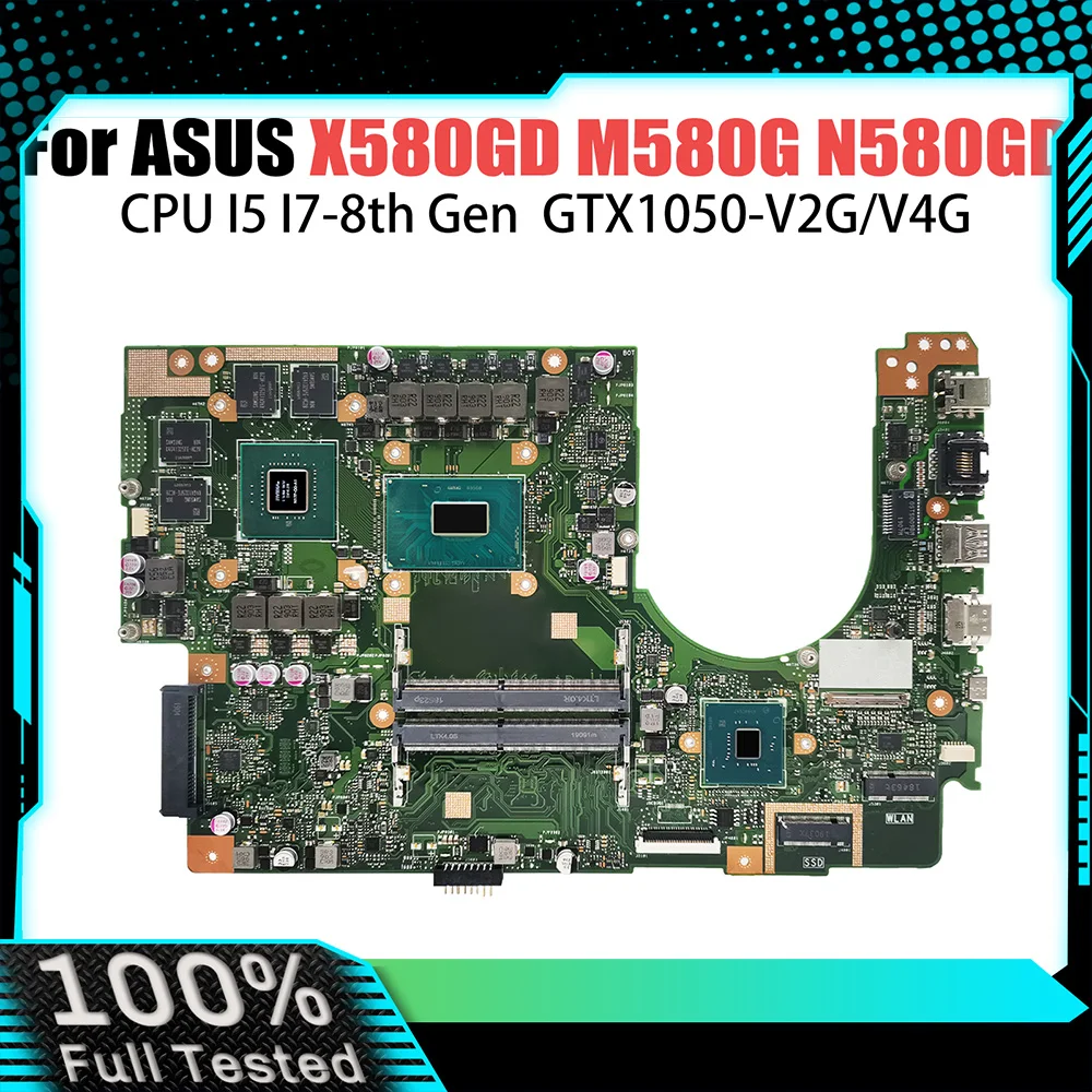 X580GD Notebook Mainboard For ASUS Vivobook NX580G M580G N580GD NX580GD Laptop Motherboard CPU I5 I7-8th Gen GTX1050 GPU